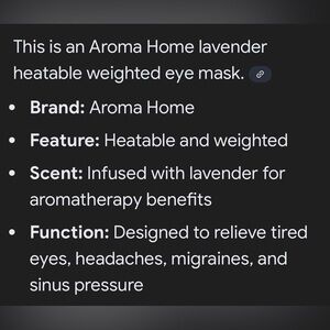 Aroma Home Lavender Scented Eye Mask